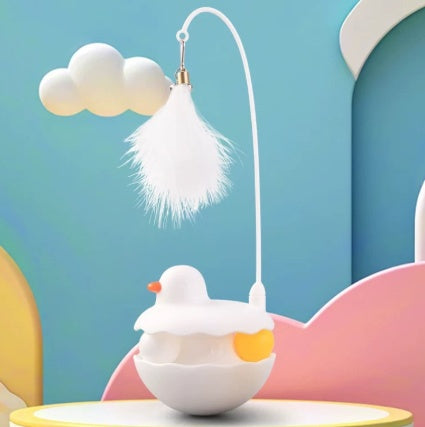 Jouets pour chat - Jouet interactif pour chat, jouets pour chaton, bâton amusant léger en résine en forme de canard pour chaton jouant à l'intérieur et à l'extérieur, jouet pour chat canard amovible et lavable