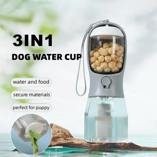 3 in 1 Portable Dog Water Bottle