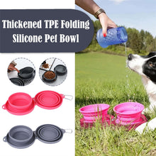 Foldable Double Pet Travel Feeding Bowl lifestyle use for dogs and cats by Pawszozo
