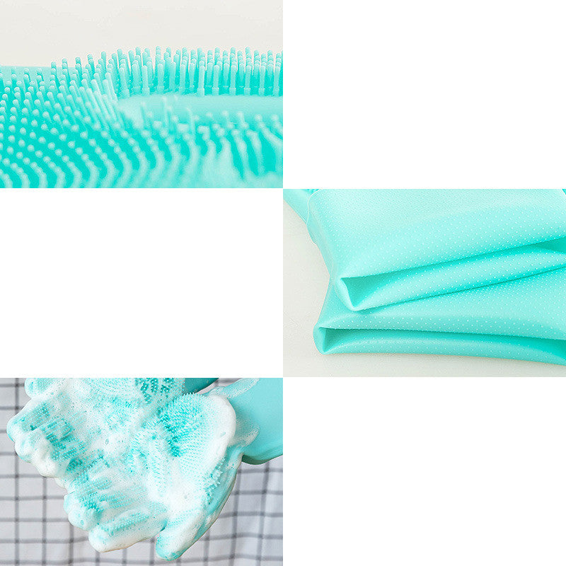 Pet Grooming Glove – Silicone Bath Brush for Dogs Cats Hair Removal Cleaning