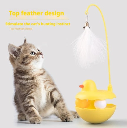 Jouets pour chat - Jouet interactif pour chat, jouets pour chaton, bâton amusant léger en résine en forme de canard pour chaton jouant à l'intérieur et à l'extérieur, jouet pour chat canard amovible et lavable