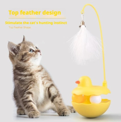 Jouets pour chat - Jouet interactif pour chat, jouets pour chaton, bâton amusant léger en résine en forme de canard pour chaton jouant à l'intérieur et à l'extérieur, jouet pour chat canard amovible et lavable