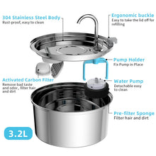 Stainless Steel Automatic Pet Water Fountain from Pawszozo for cat and dog owners