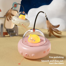 Electric UFO Cat Teaser Toy with Bell lifestyle use for dogs and cats by Pawszozo