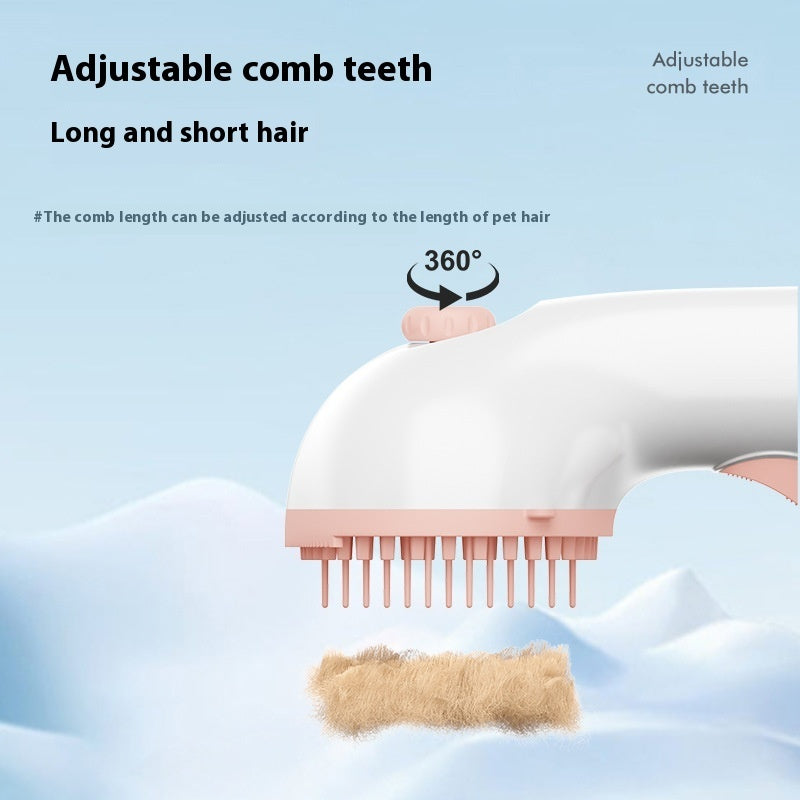3-in-1 Pet Steam Grooming Brush close-up for dogs and cats by Pawszozo