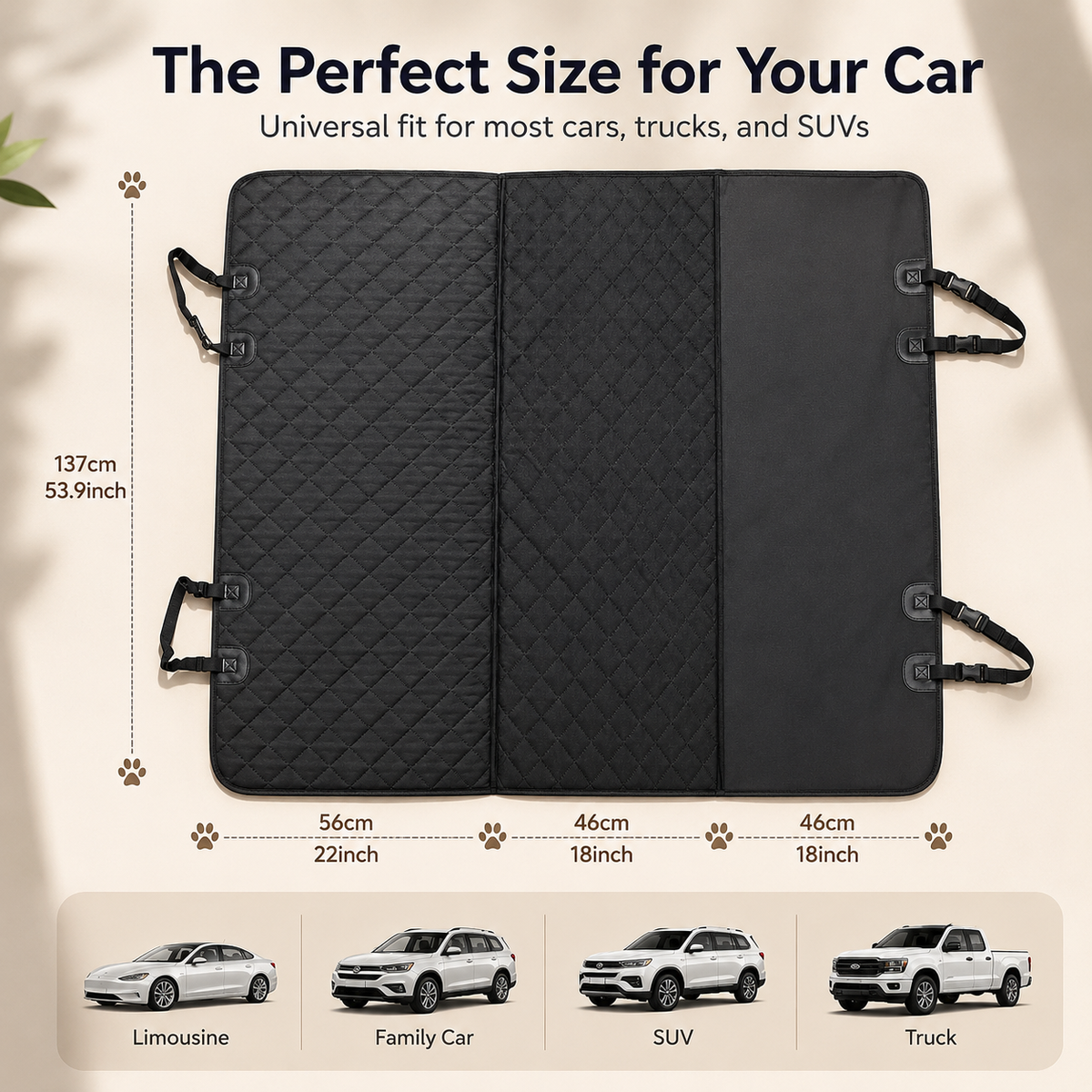 Dog Car Seat Hammock Protector Mat