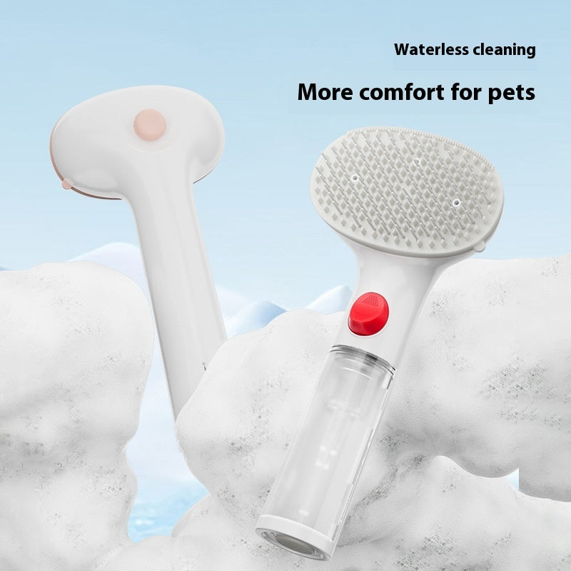 3-in-1 Pet Steam Grooming Brush lifestyle use for dogs and cats by Pawszozo