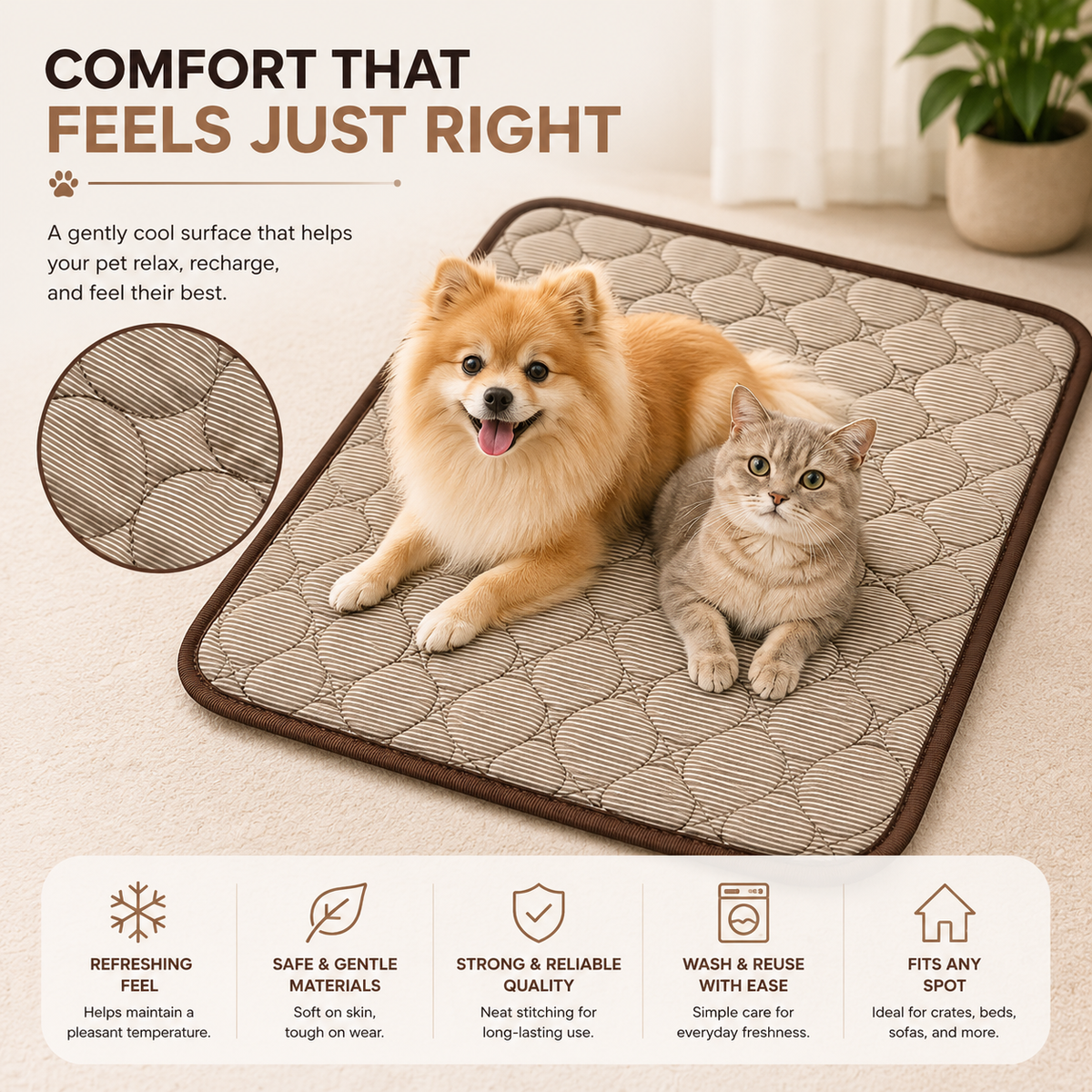 Summer Cooling Mat for Dogs & Cats