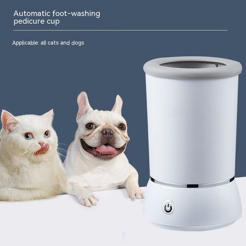 Tasse de nettoyage de pattes pour animaux de compagnie, dispositif de lavage de pieds automatique électrique pour chiens et chats