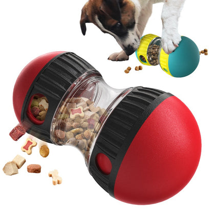 Dog Food Puzzle Toys Adjustable Treat Dispensing Interactive Chase Slow Feeder