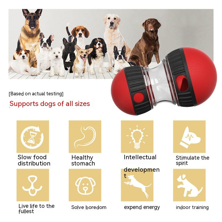 Dog Food Puzzle Toys Adjustable Treat Dispensing Interactive Chase Slow Feeder