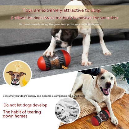 Dog Food Puzzle Toys Adjustable Treat Dispensing Interactive Chase Slow Feeder
