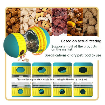 Dog Food Puzzle Toys Adjustable Treat Dispensing Interactive Chase Slow Feeder