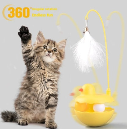 Jouets pour chat - Jouet interactif pour chat, jouets pour chaton, bâton amusant léger en résine en forme de canard pour chaton jouant à l'intérieur et à l'extérieur, jouet pour chat canard amovible et lavable
