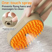 USB rechargeable steam pet grooming brush for cats and dogs