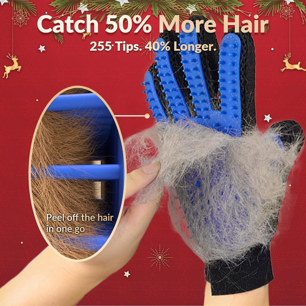 Pet Hair Remover Grooming Gloves from Pawszozo for dog and cat owners