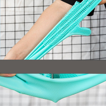Pet Grooming Glove – Silicone Bath Brush for Dogs Cats Hair Removal Cleaning