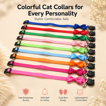 Adjustable Bow Cat Collar with Bell