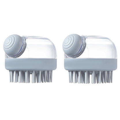 Silicone Pet Bath Scrubber Brush for Dogs & Cats