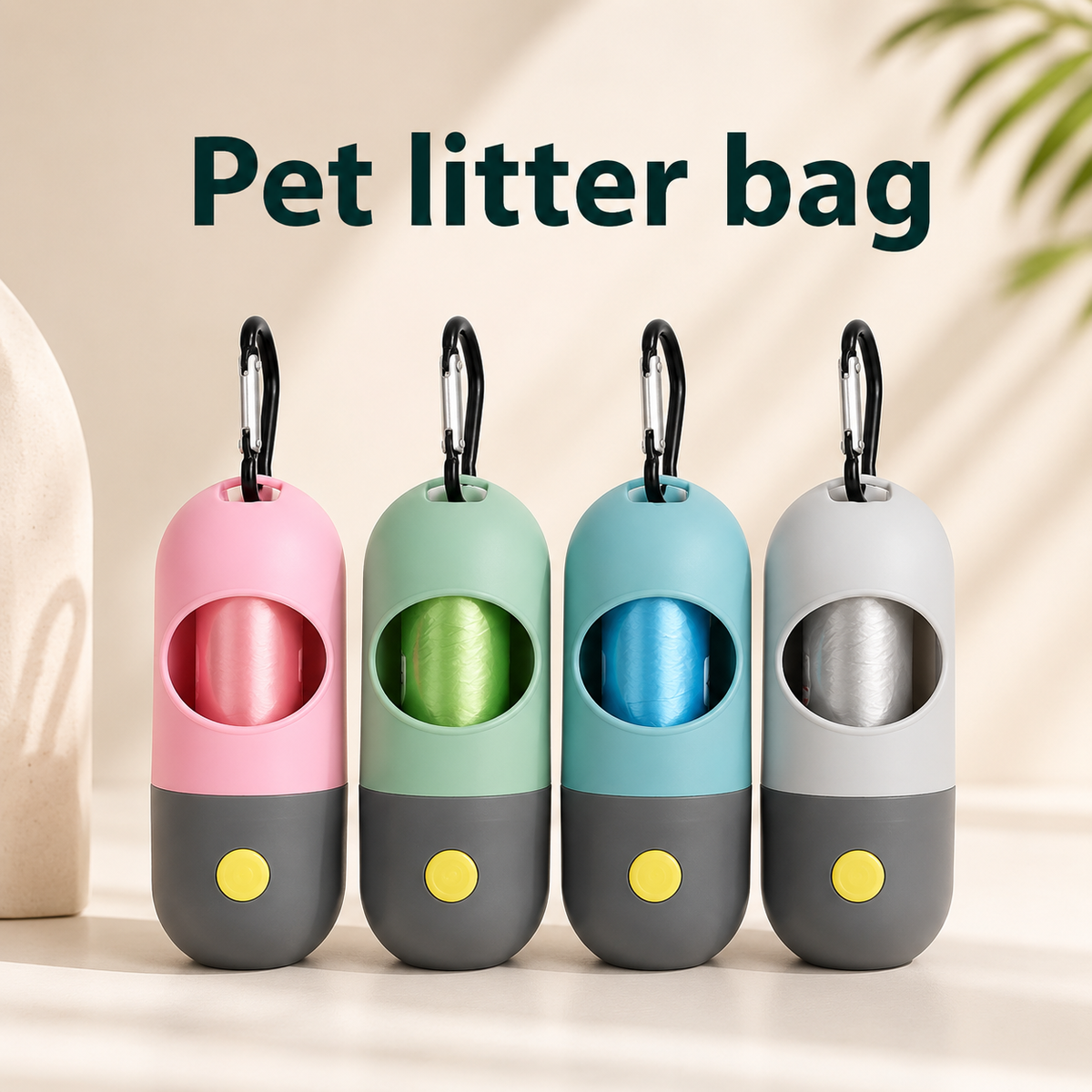 LED Light Pet Waste Bag Dispenser