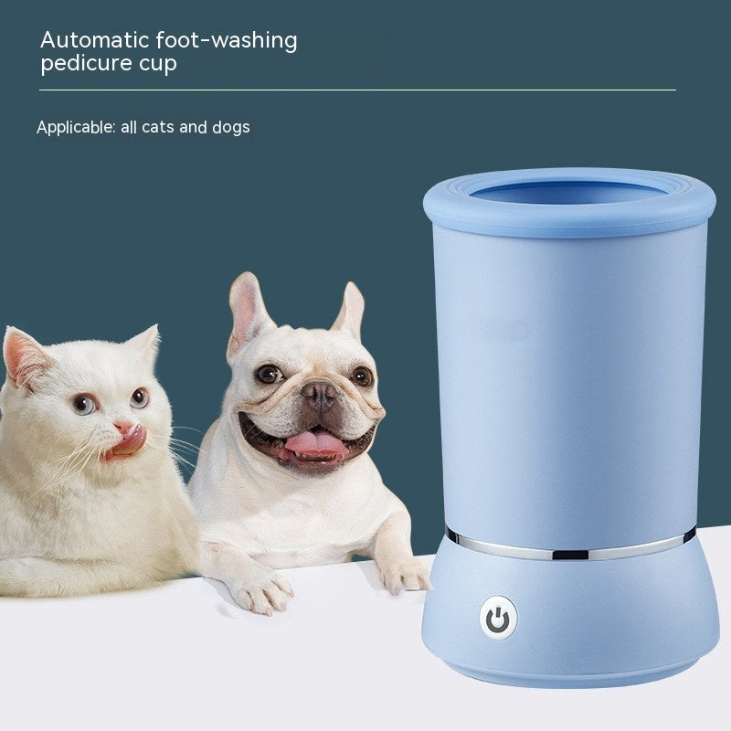 Tasse de nettoyage de pattes pour animaux de compagnie, dispositif de lavage de pieds automatique électrique pour chiens et chats