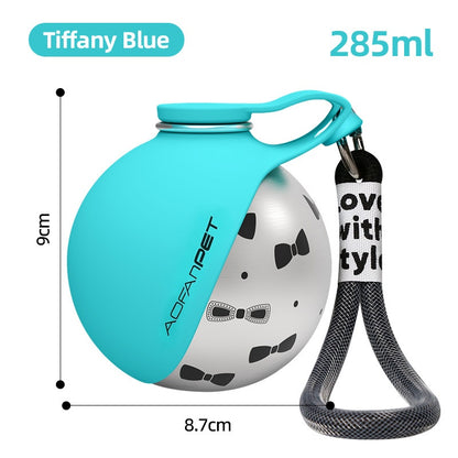 Dispenser Portable Dog Water Bottle – 2-in-1 Stainless Steel  Water Dispenser