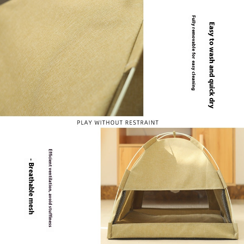 Breathable Indoor Outdoor Pet Tent lifestyle use for dogs and cats by Pawszozo