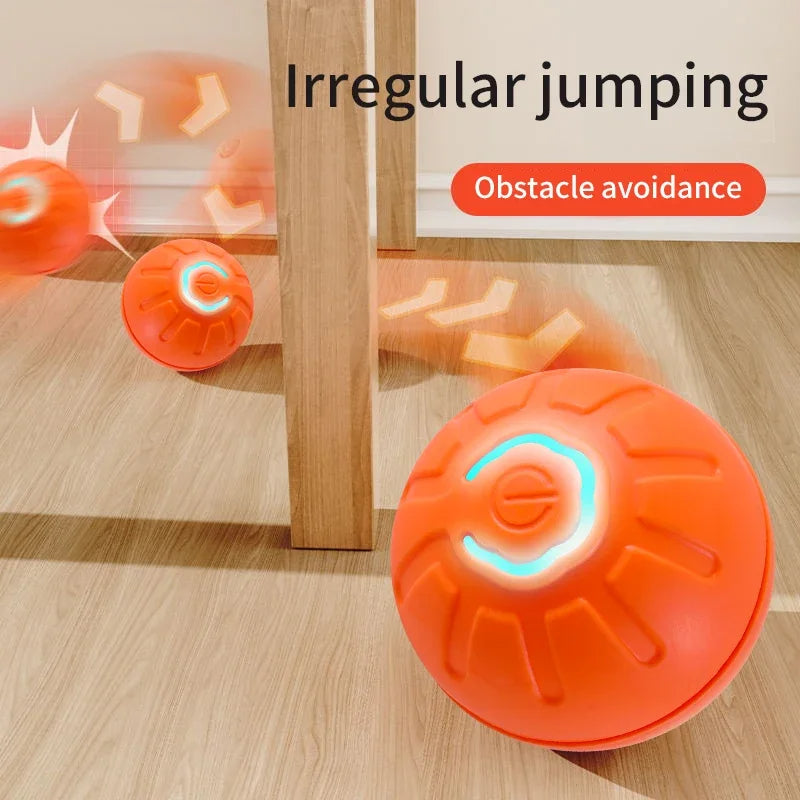 Balle Jouet Connectée pour Chien, Jouet Électronique Interactif pour Animal de Compagnie, Balle Mouvante USB Automatique Rebottissante pour Chiot, Cadeau d'Anniversaire, Produit pour Chat