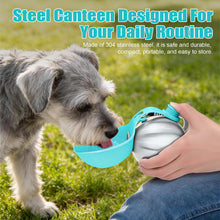 Portable Stainless Steel Dog Water Bottle from Pawszozo for dog owners