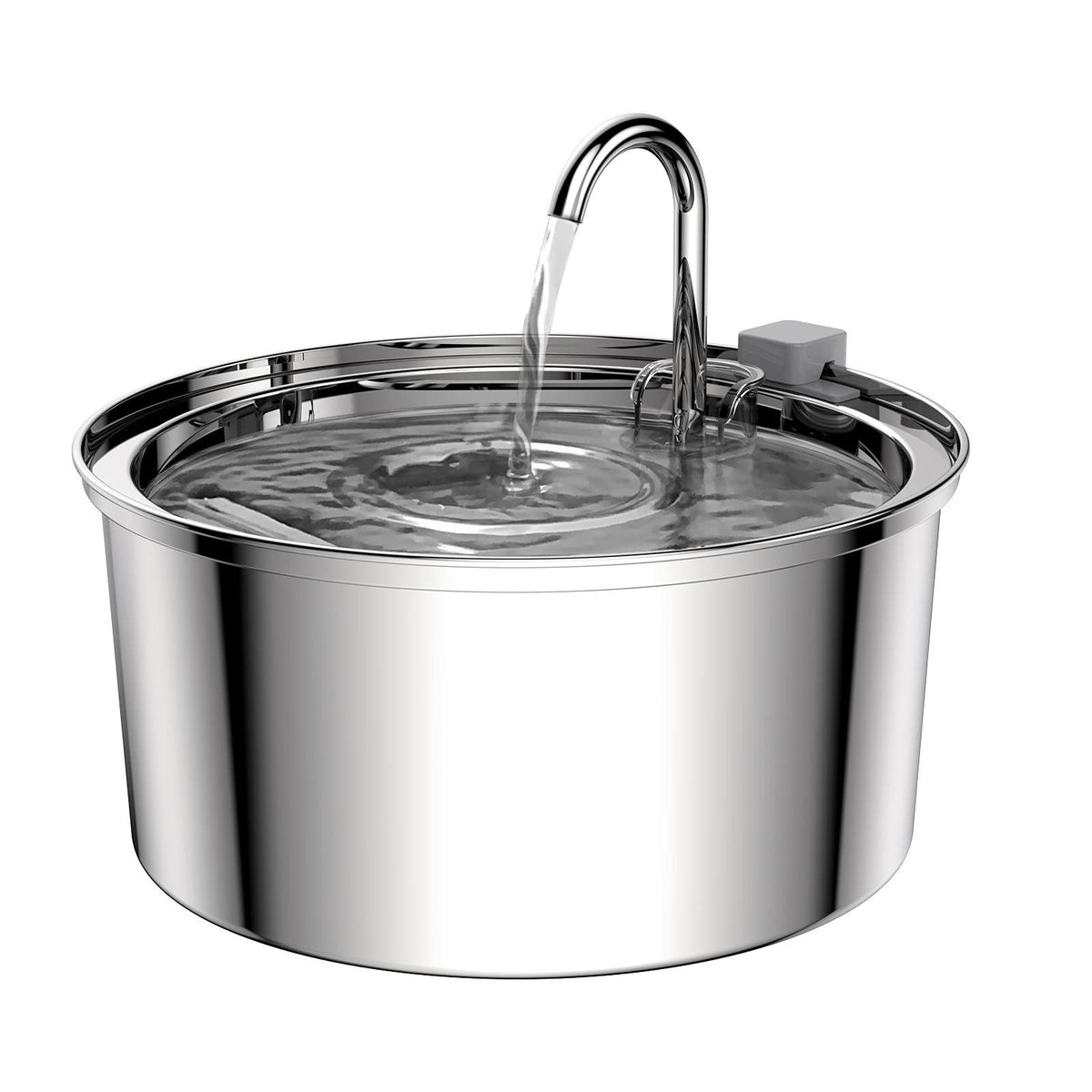 Stainless Steel Automatic Pet Water Fountain from Pawszozo for cat and dog owners