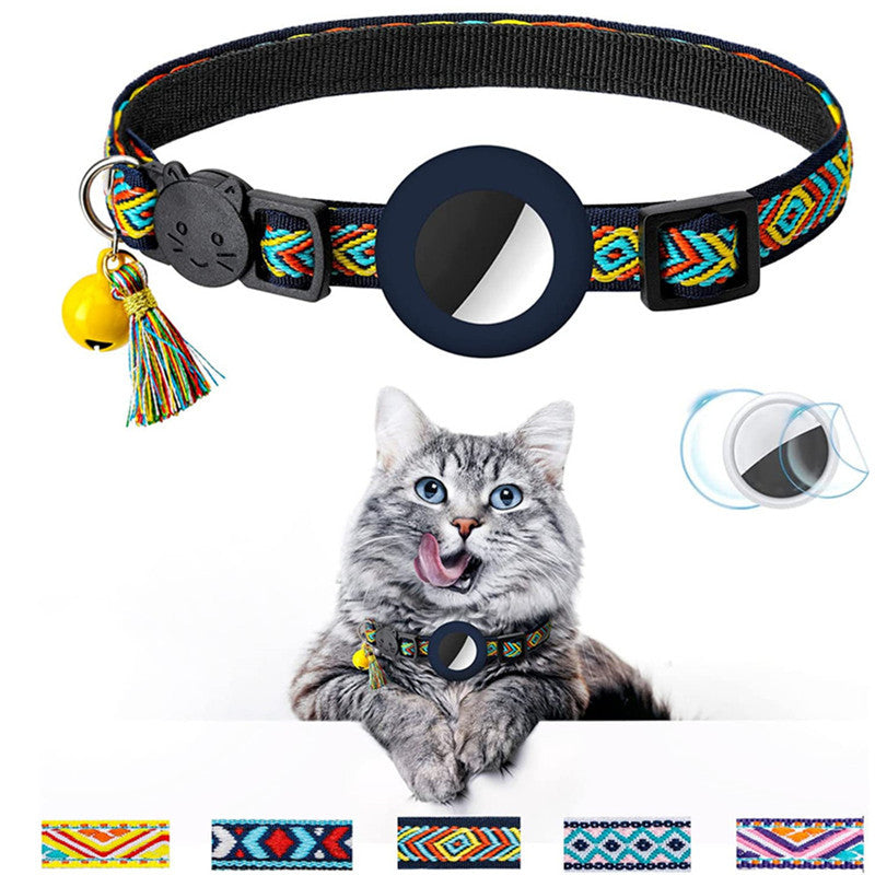 Geometric Cat Collar with Bell product view for dogs and cats by Pawszozo