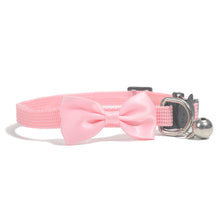 Adjustable Bow Cat Collar with Bell close-up for dogs and cats by Pawszozo