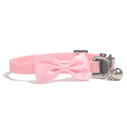 Adjustable Cat Collar with Bell – Soft & Safe Bow Design