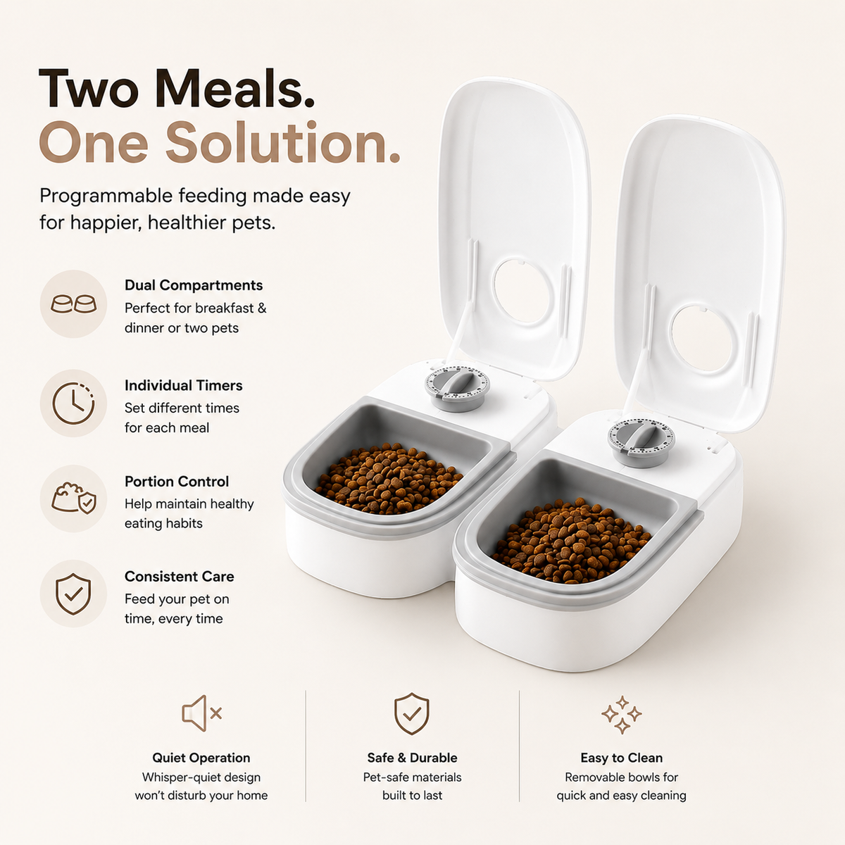 Smart Automatic Pet Food Dispenser with Portion Control