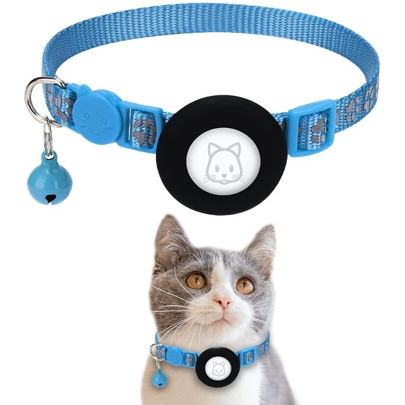 Reflective Cat Paw Print Collar detail view for dogs and cats by Pawszozo