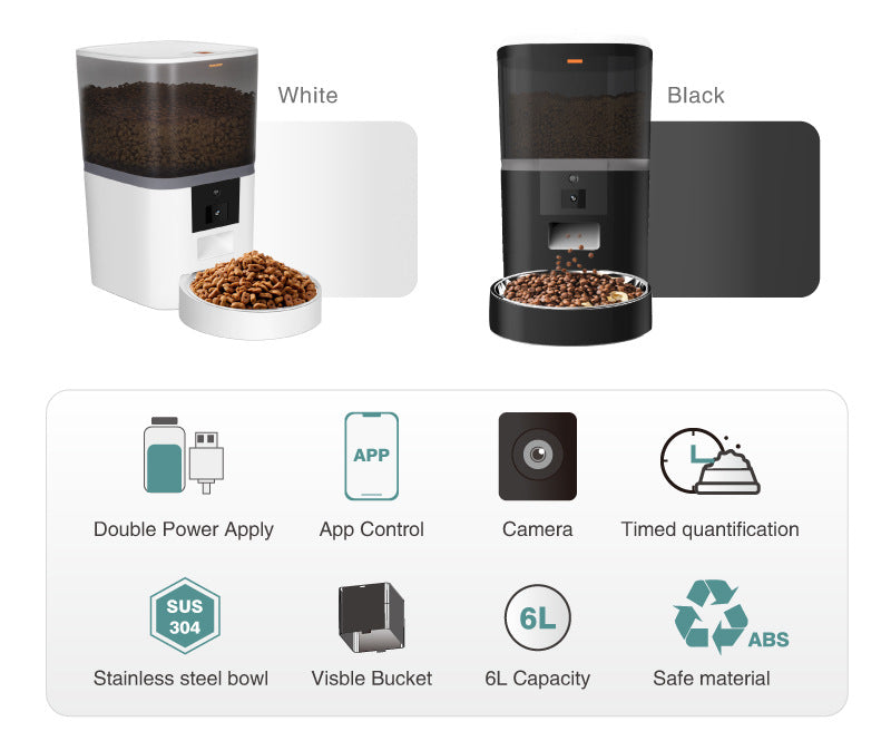 Smart Video Camera Pet Feeder lifestyle use for dogs and cats by Pawszozo