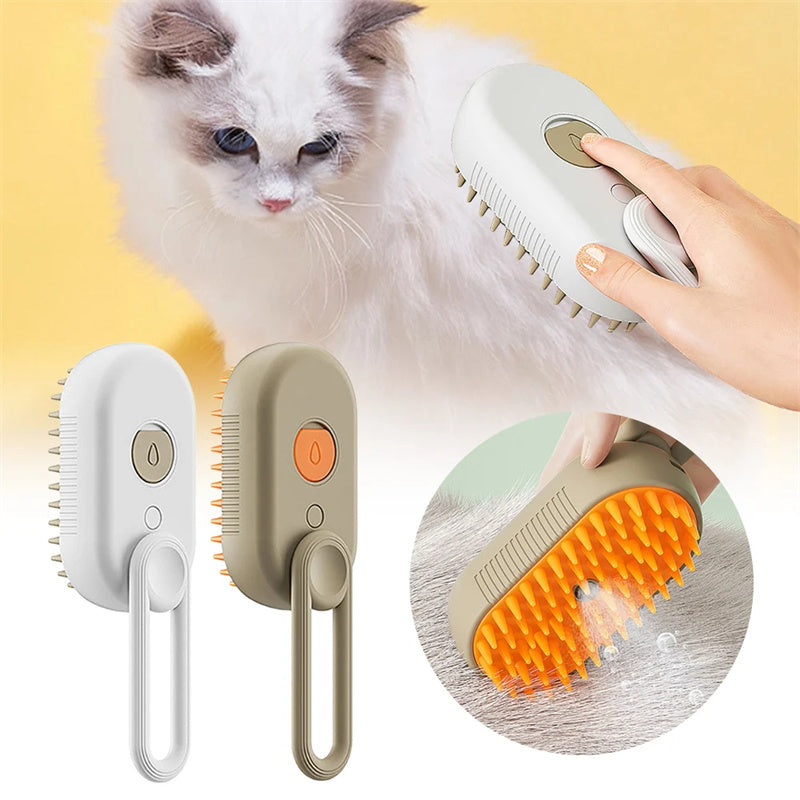 Steam Grooming Brush for Cats & Dogs Hair Cleaning