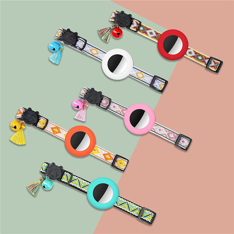 Geometric Cat Collar with Bell product view for dogs and cats by Pawszozo