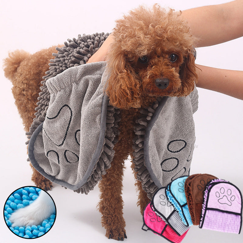 Dry Microfibre Pet Towel for Wet Dogs & Cats