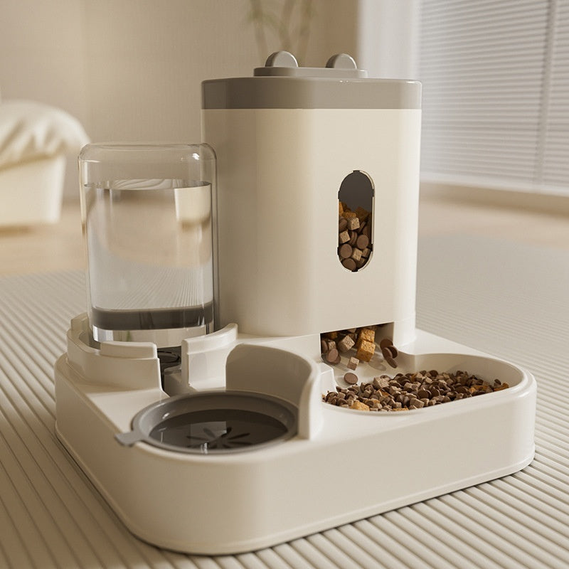 automatic pet feeder and water bowl for cats and small dogs