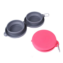 Foldable Double Pet Travel Feeding Bowl lifestyle use for dogs and cats by Pawszozo