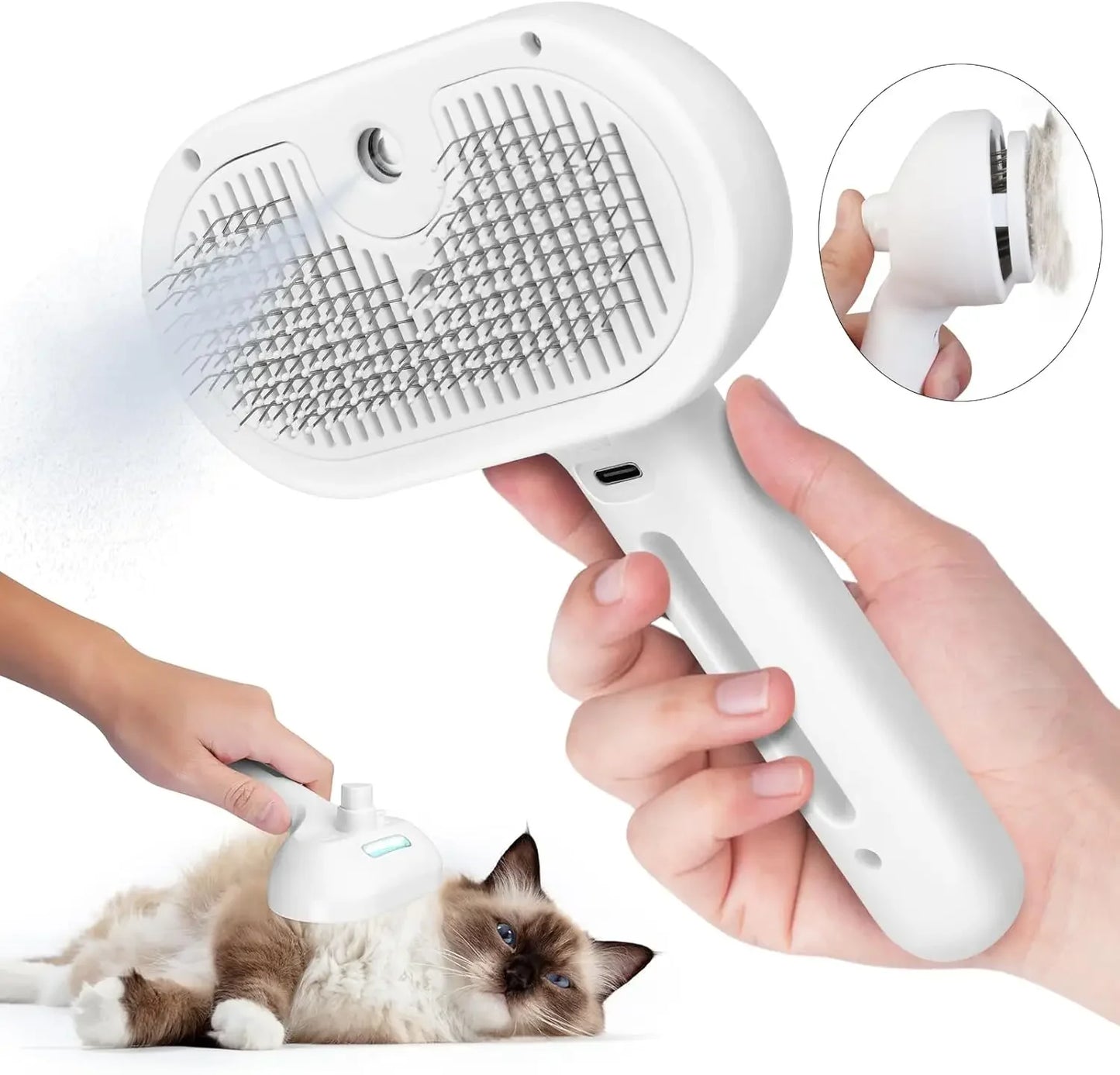 2-in-1 Pet Spray Grooming & Hair Removal Brushumidifier Comb Pet