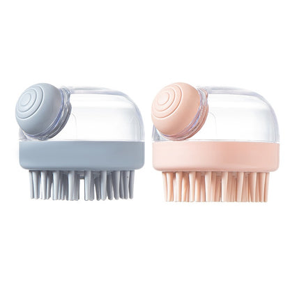 Silicone Pet Bath Scrubber Brush for Dogs & Cats