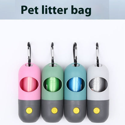 Dog Waste Bag Dispenser with LED Light – Night Walk Essential