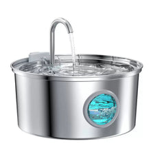 Stainless Steel Automatic Pet Water Fountain from Pawszozo for cat and dog owners