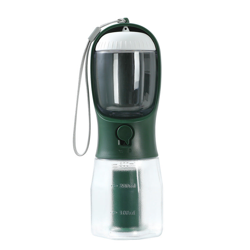 3-in-1 Portable Dog Water Bottle product view for dogs and cats by Pawszozo