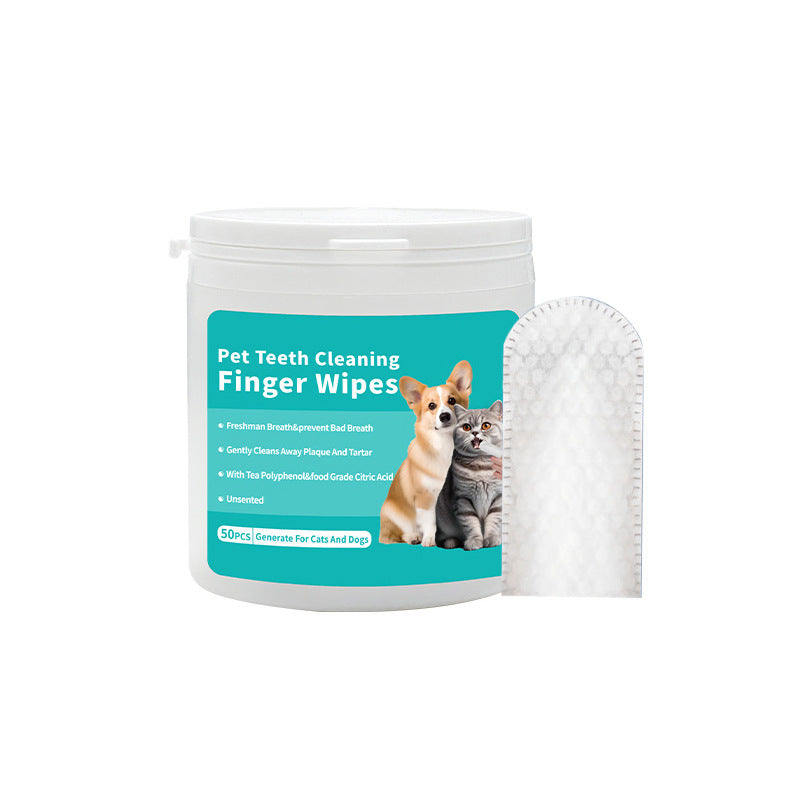 Pet Teeth & Ear Cleaning Wipes product view for dogs and cats by Pawszozo