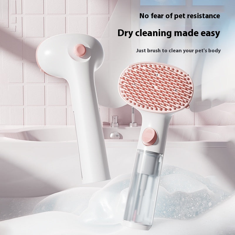 3-in-1 Pet Steam Grooming Brush detail view for dogs and cats by Pawszozo