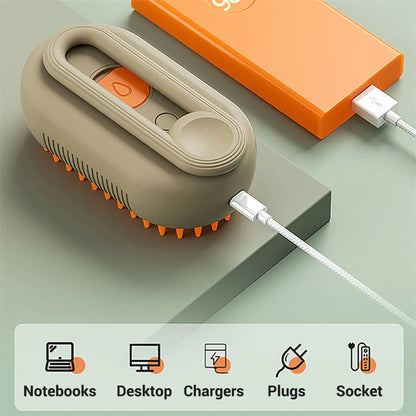 Steam Grooming Brush for Cats & Dogs Hair Cleaning