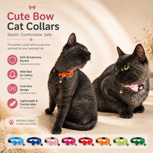 Adjustable Bow Cat Collar with Bell